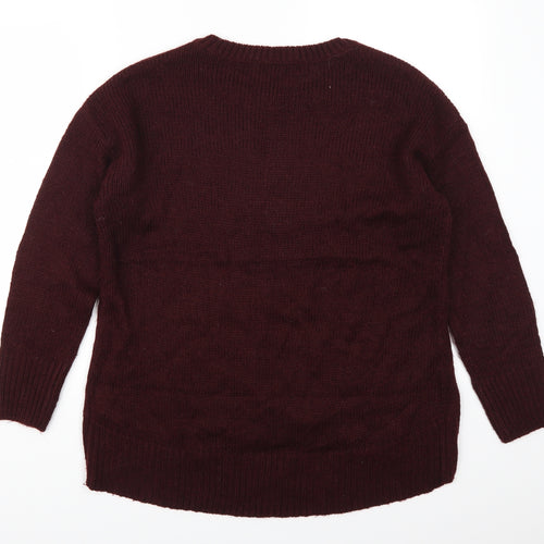 New Look Womens Red   Pullover Jumper Size M