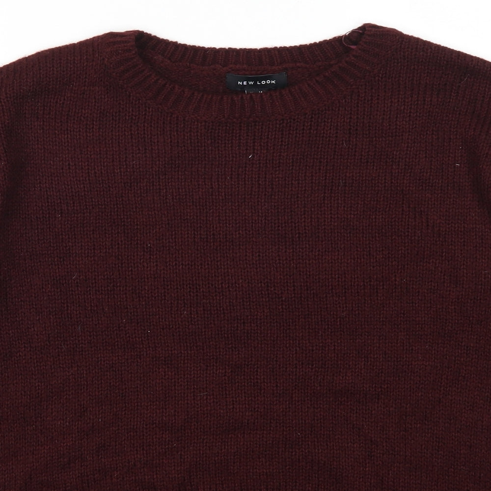 New Look Womens Red   Pullover Jumper Size M