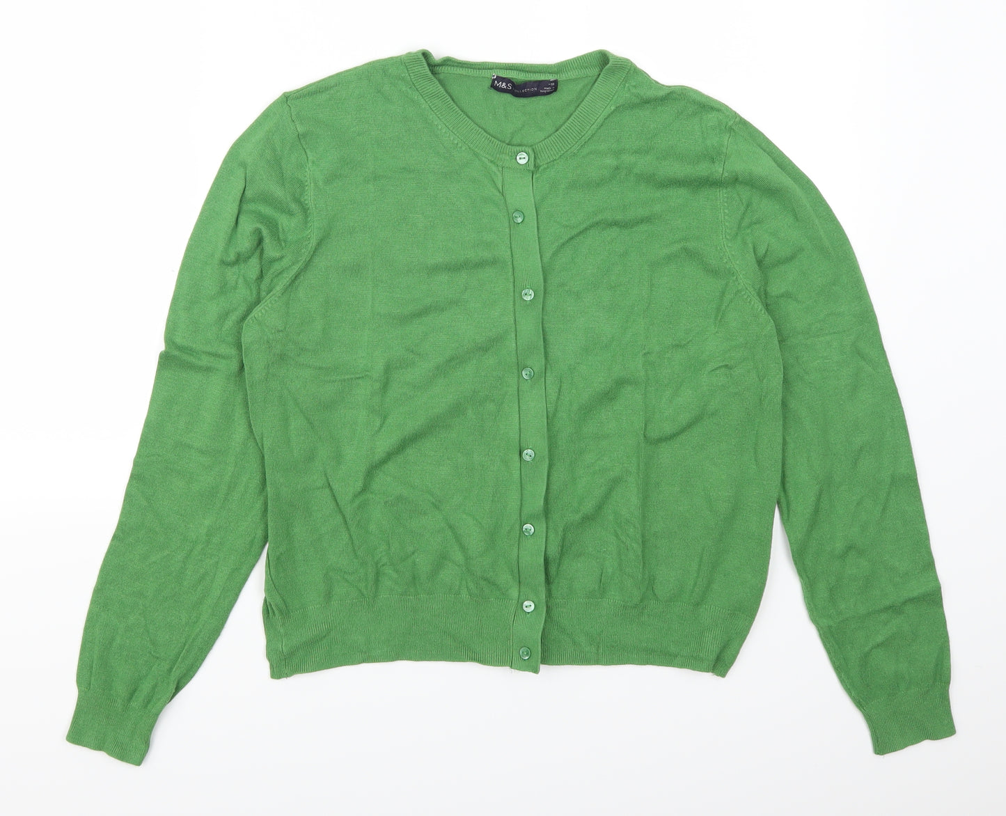 Marks and Spencer Womens Green   Cardigan Jumper Size 16
