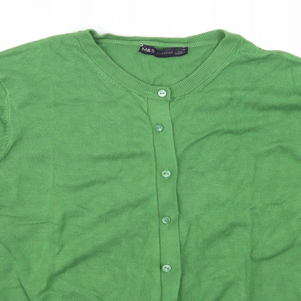 Marks and Spencer Womens Green   Cardigan Jumper Size 16