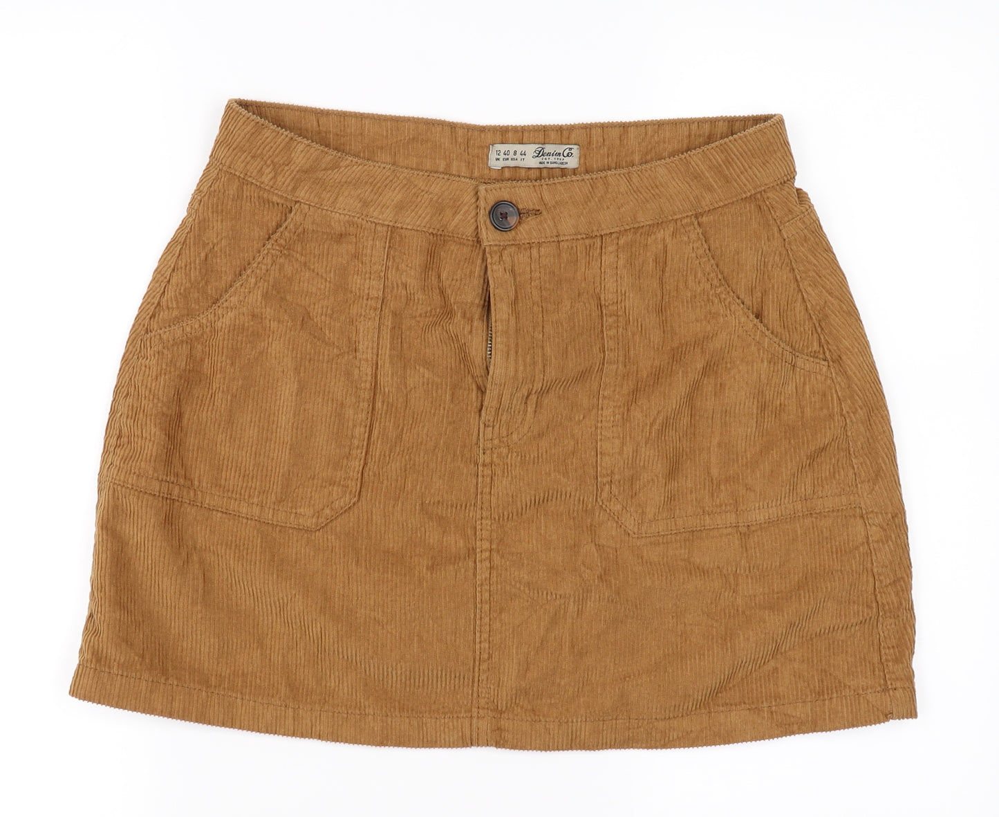 denim co  Womens Brown  Corduroy A-Line Skirt Size 12