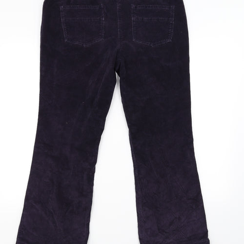 NEXT Womens Purple Houndstooth Corduroy Bootcut Jeans Size 16