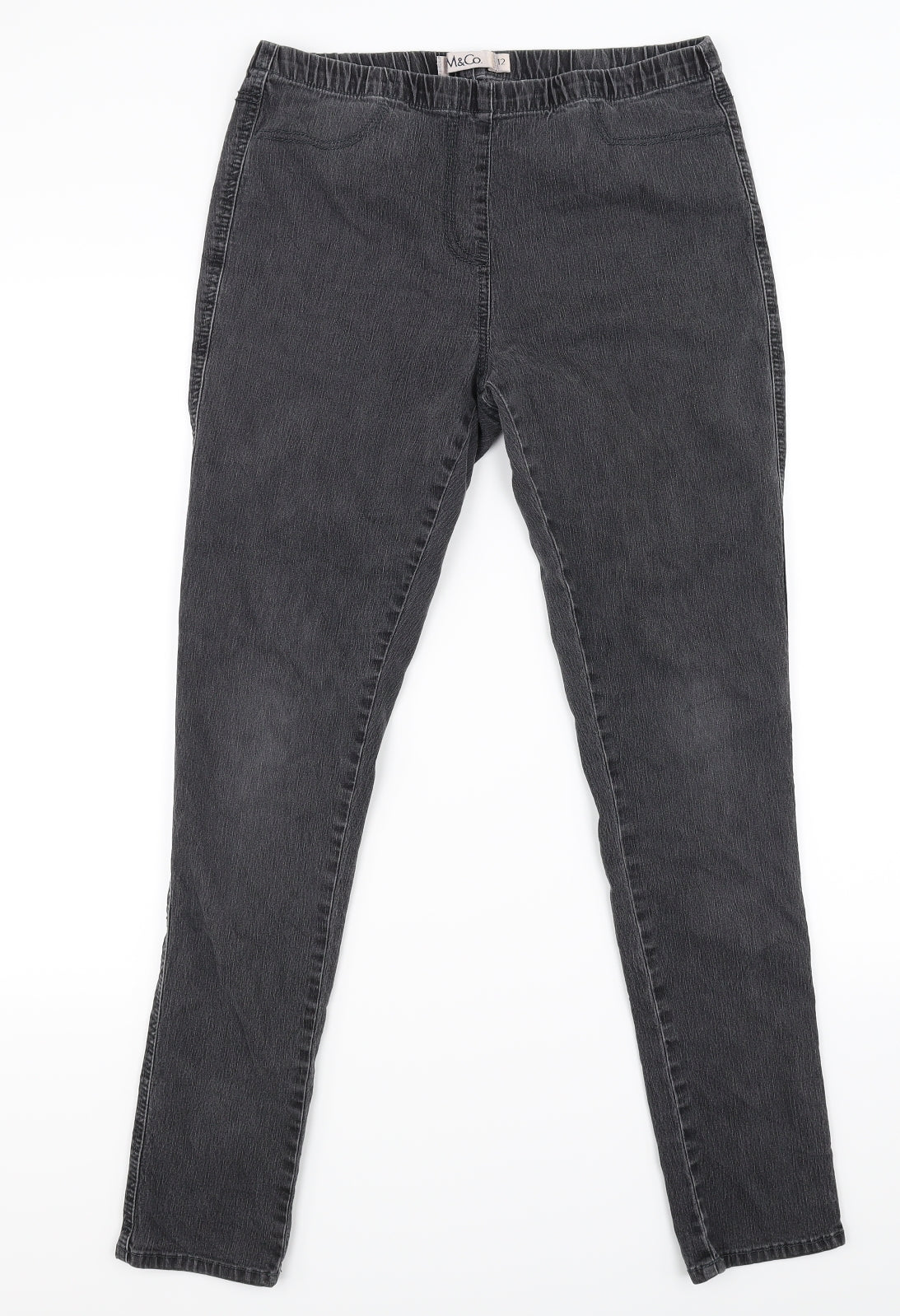 M&Co Womens Grey   Jegging Leggings Size 12 L29 in