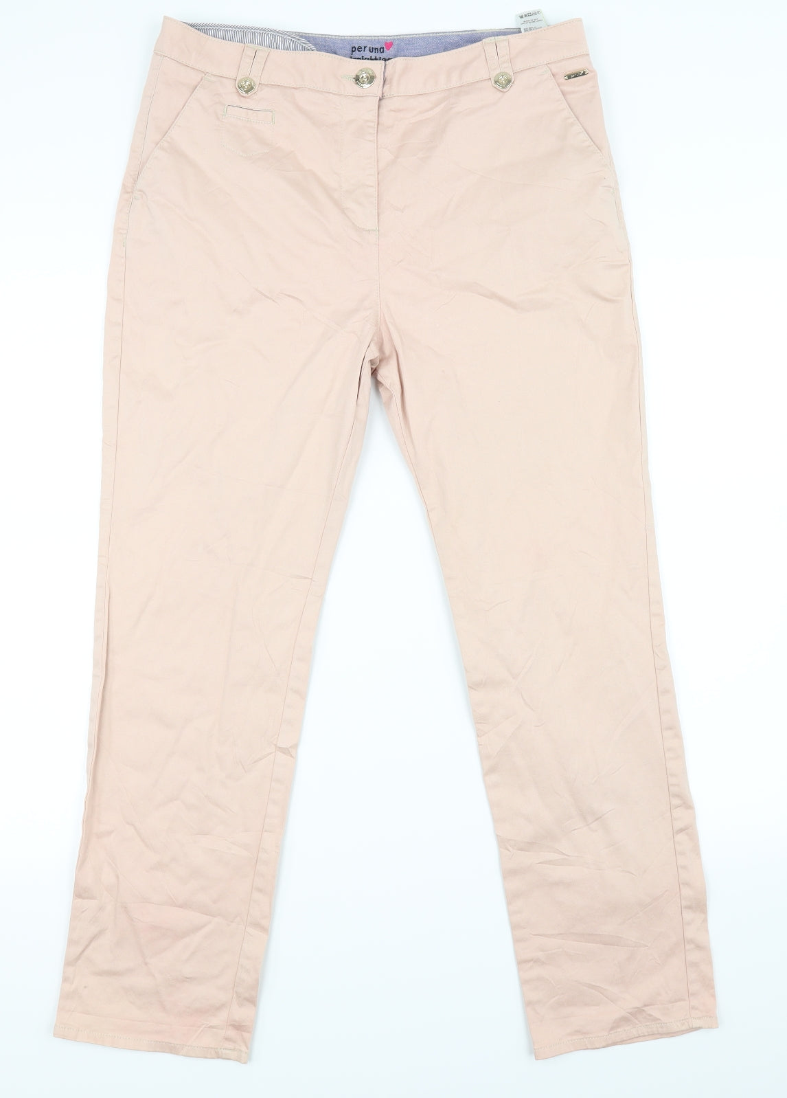 Per Una Womens Pink   Trousers  Size 14 L26.5 in