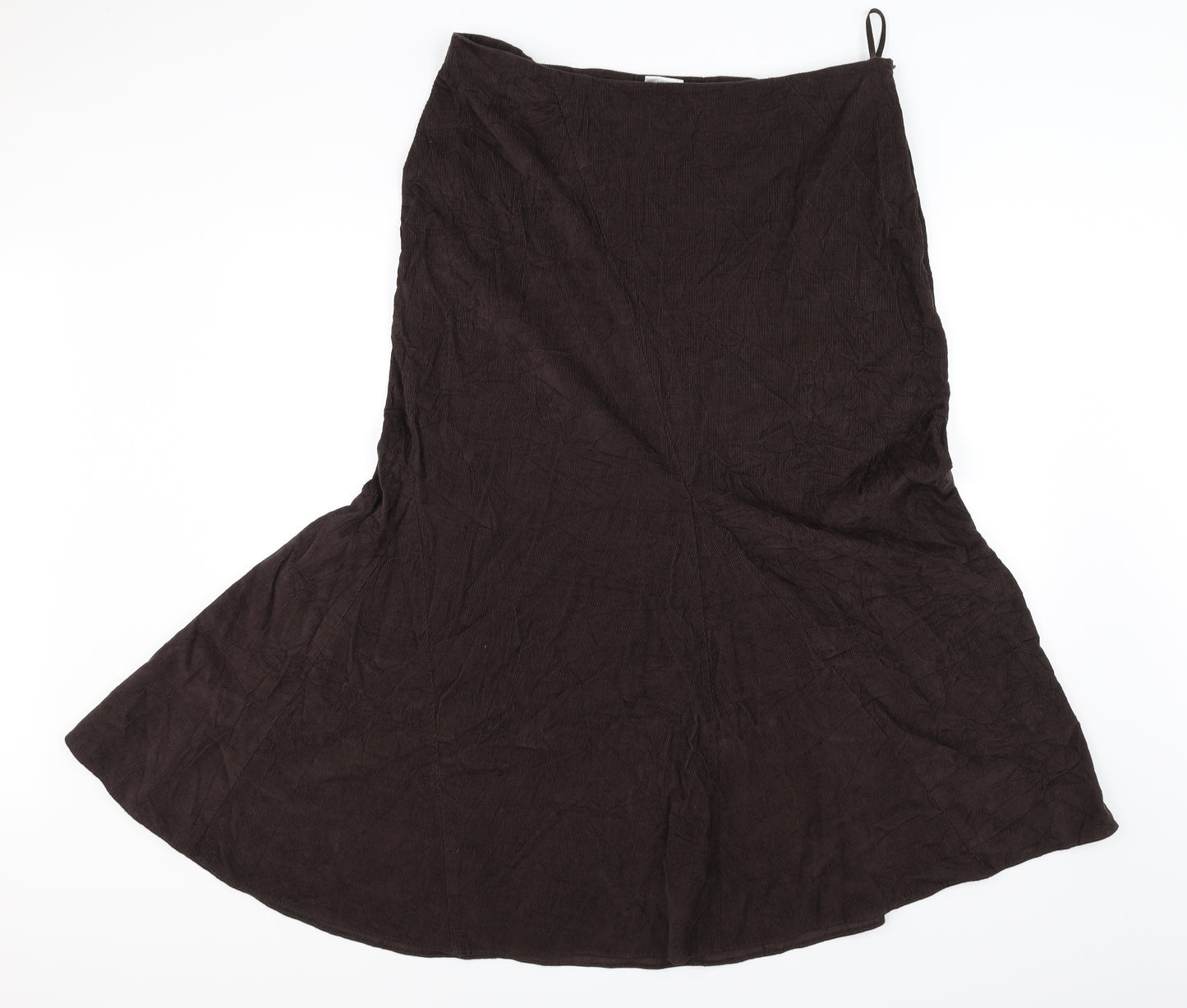 NEXT Womens Brown  Corduroy Flare Skirt Size 18