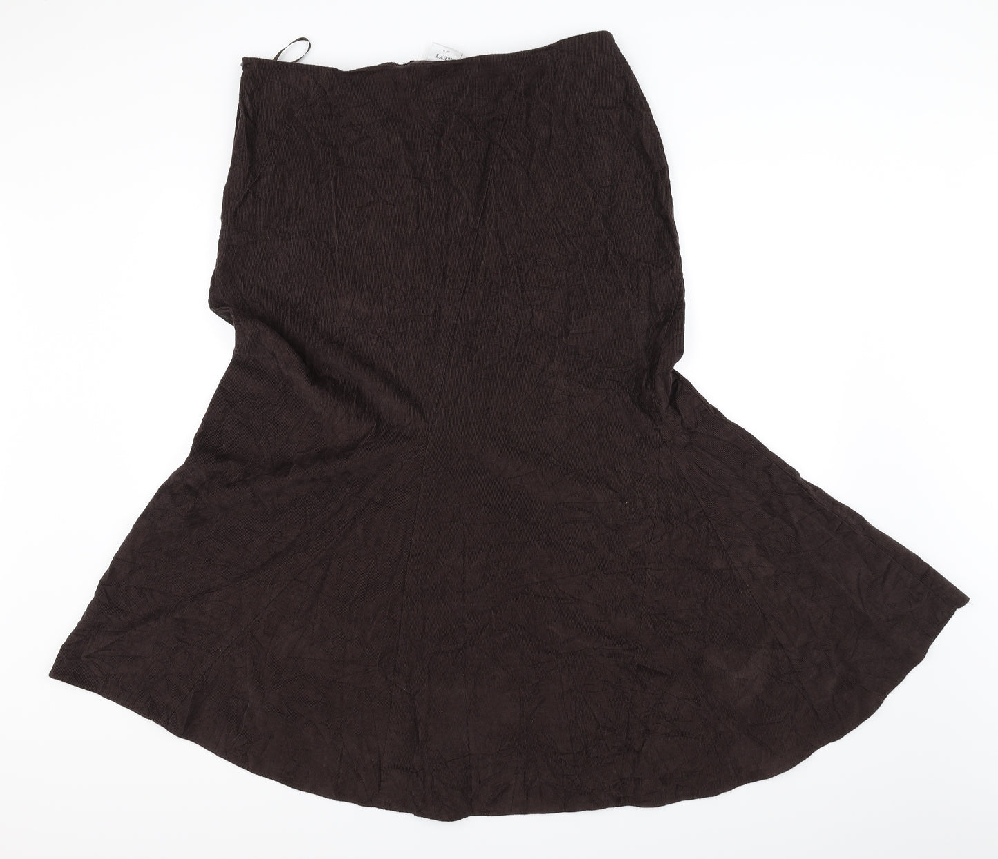NEXT Womens Brown  Corduroy Flare Skirt Size 18