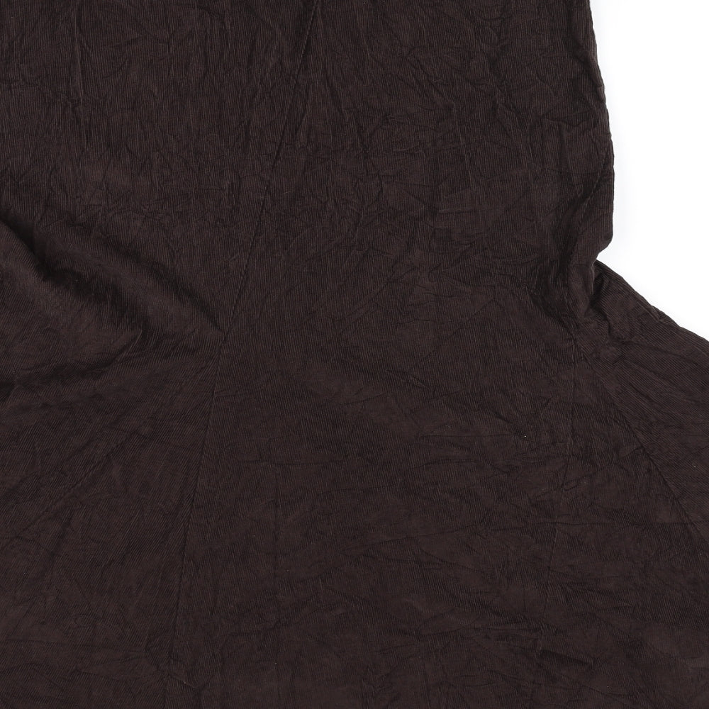NEXT Womens Brown  Corduroy Flare Skirt Size 18