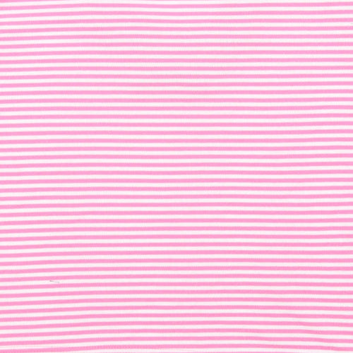 tiffany  Womens Pink Striped  Basic T-Shirt Size M