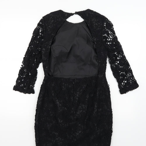 ASOS Womens Black  Rayon A-Line  Size 10