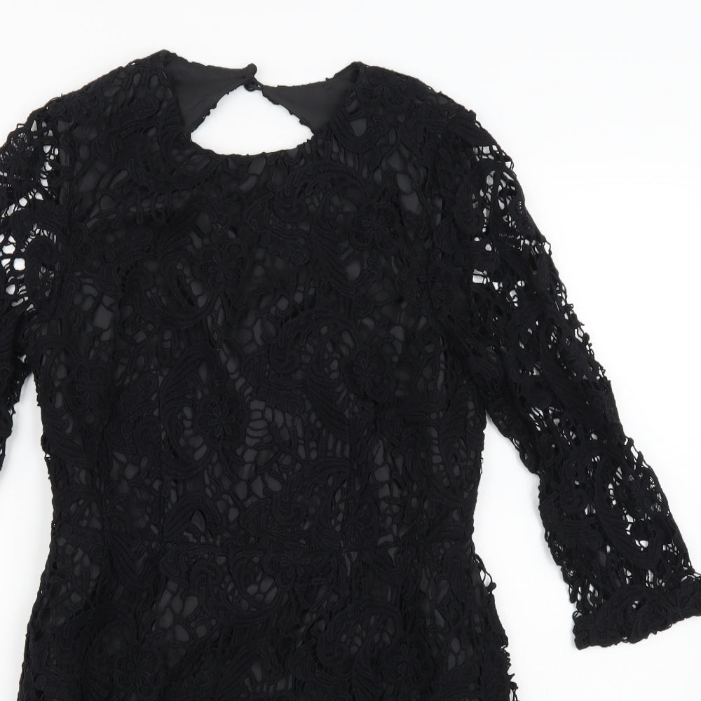 ASOS Womens Black  Rayon A-Line  Size 10