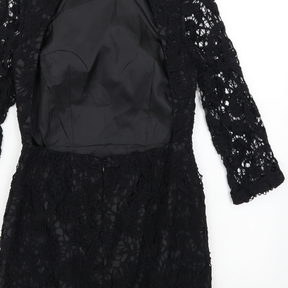 ASOS Womens Black  Rayon A-Line  Size 10