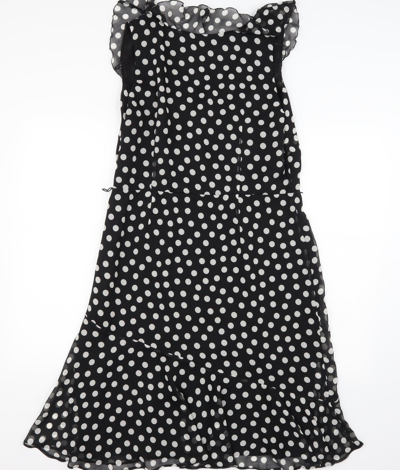 F&F Womens Black Polka Dot  A-Line  Size 16