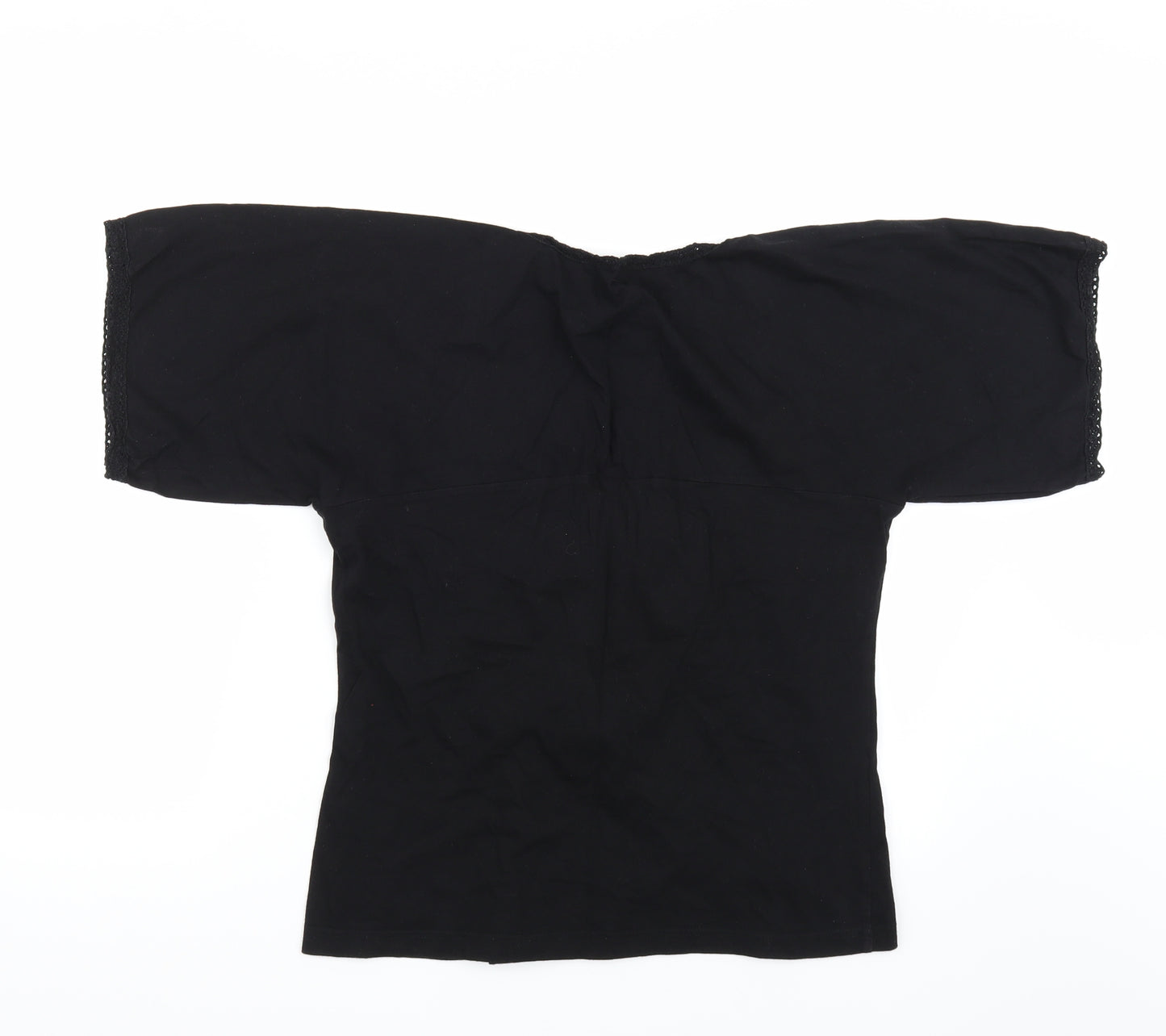Evie Womens Black   Basic T-Shirt Size 14