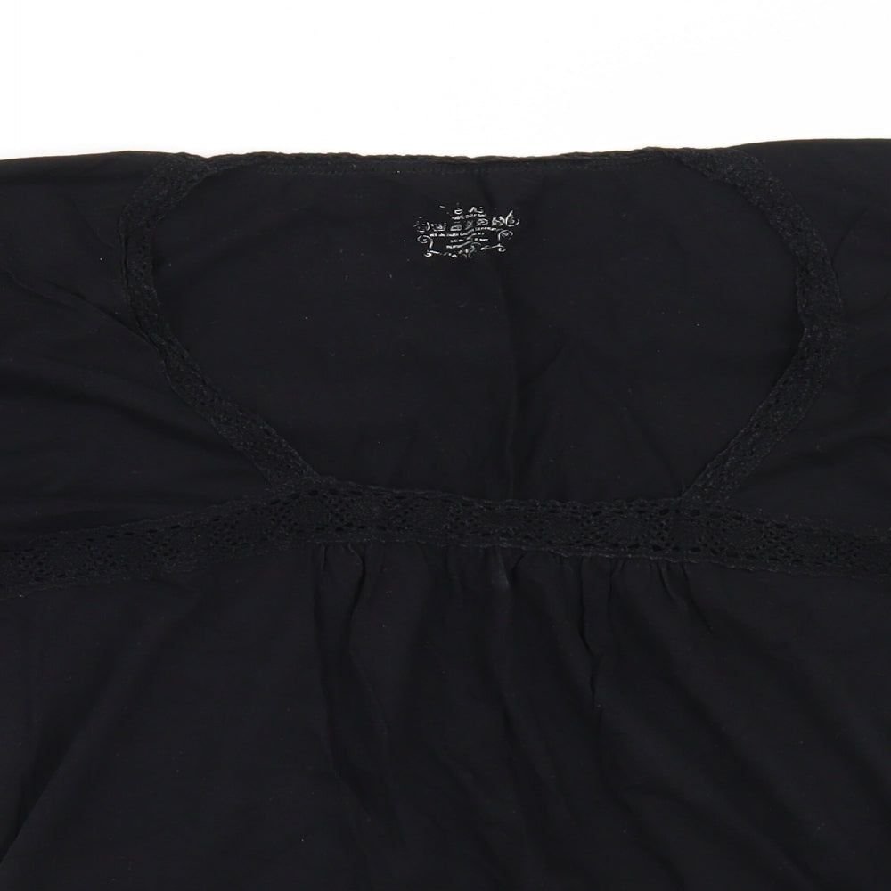 Evie Womens Black   Basic T-Shirt Size 14