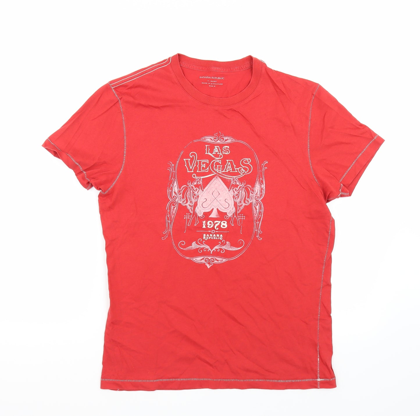 Banana Republic Mens Red    T-Shirt Size S
