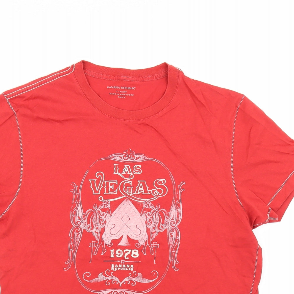 Banana Republic Mens Red    T-Shirt Size S