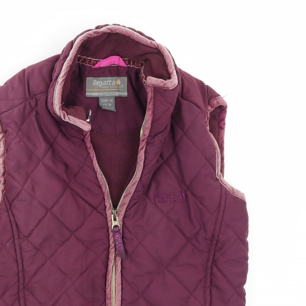 Regatta Womens Purple   Gilet Coat Size 10