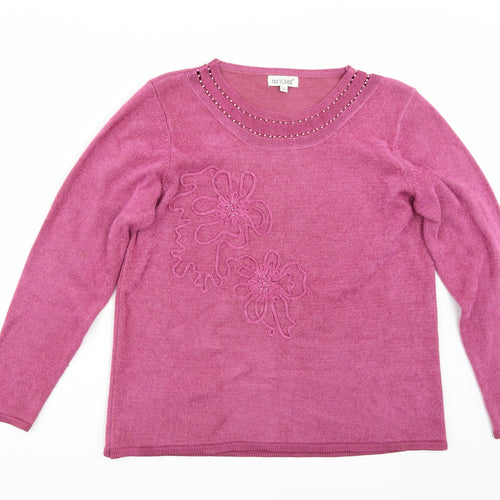 Fay Louise Womens Purple   Pullover Jumper Size L