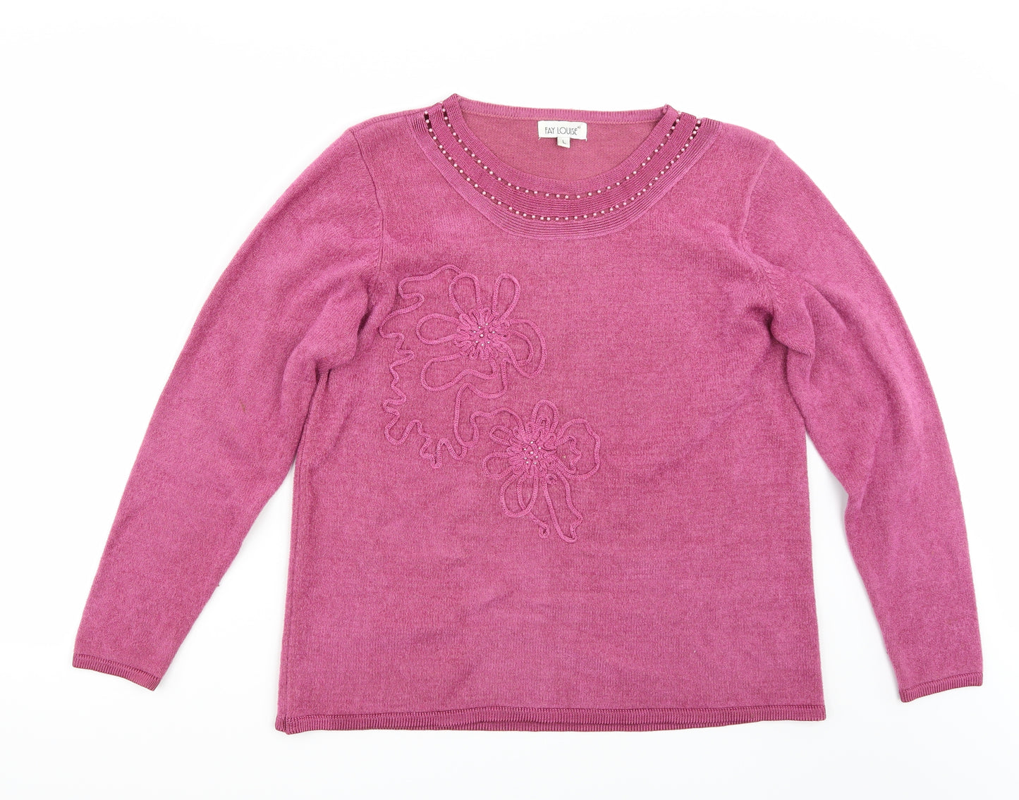 Fay Louise Womens Purple   Pullover Jumper Size L