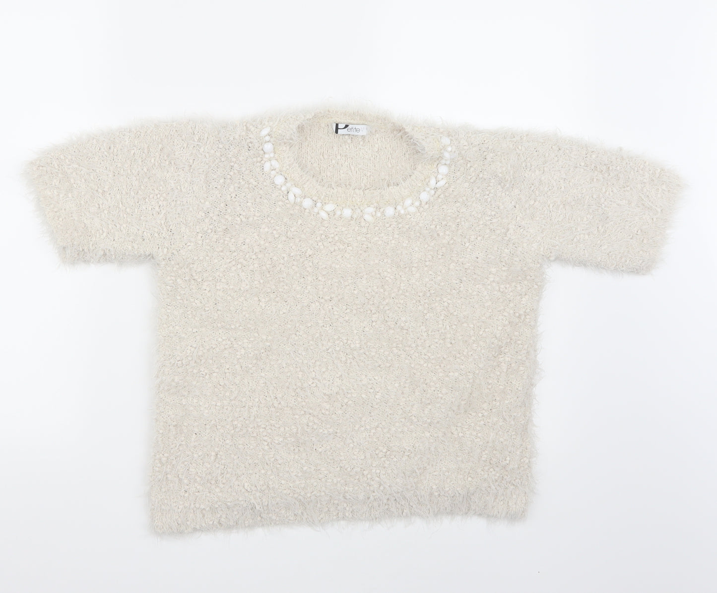 Petite Womens White   Pullover Jumper Size 14
