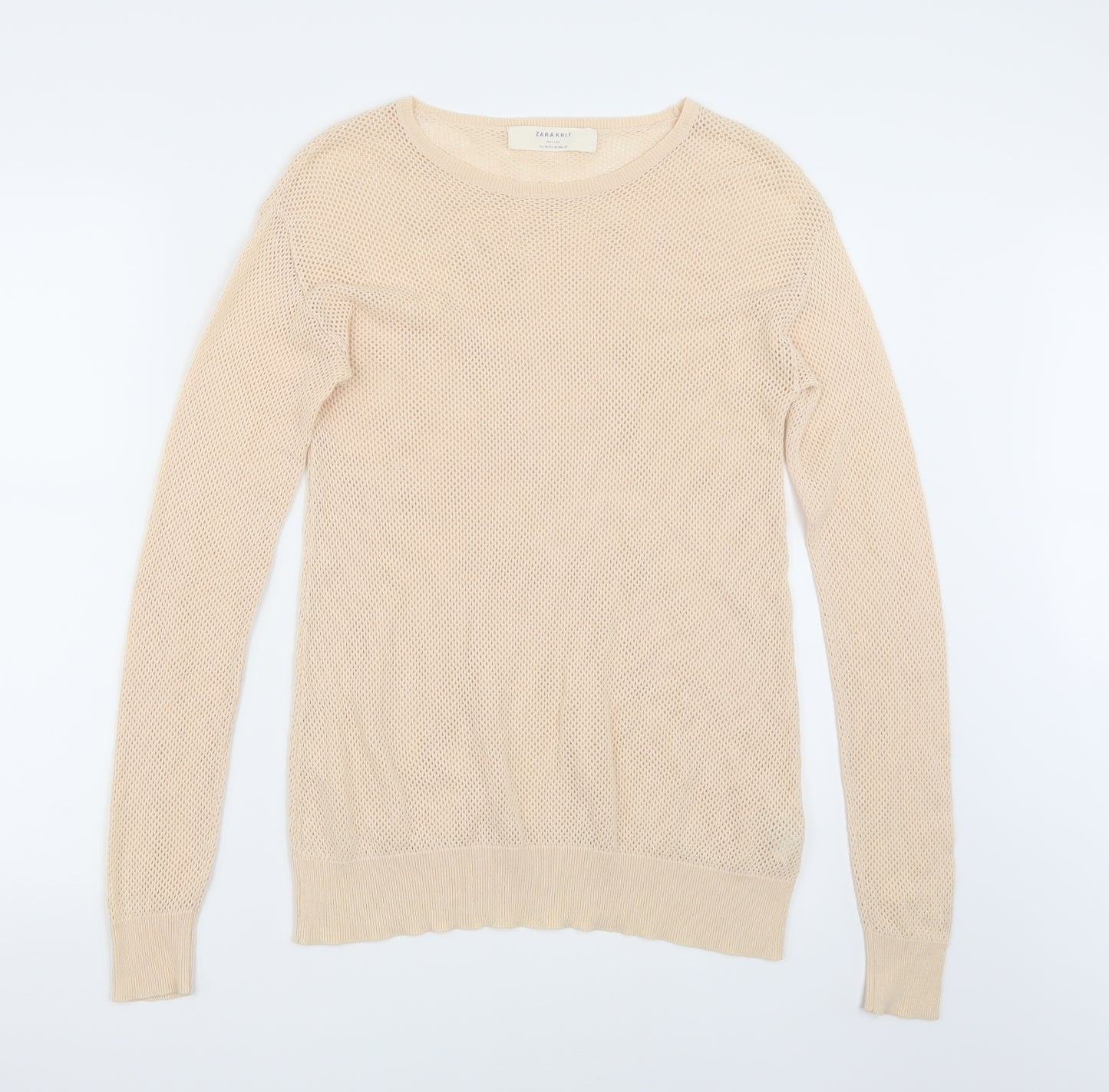 Zara Womens Beige   Pullover Jumper Size M