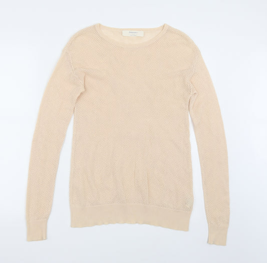Front view of Zara women’s beige jumper, size M