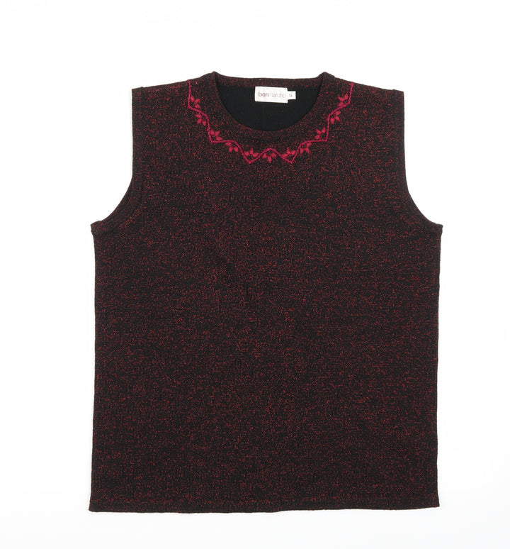 Bonmarché Womens Black   Henley Jumper Size S