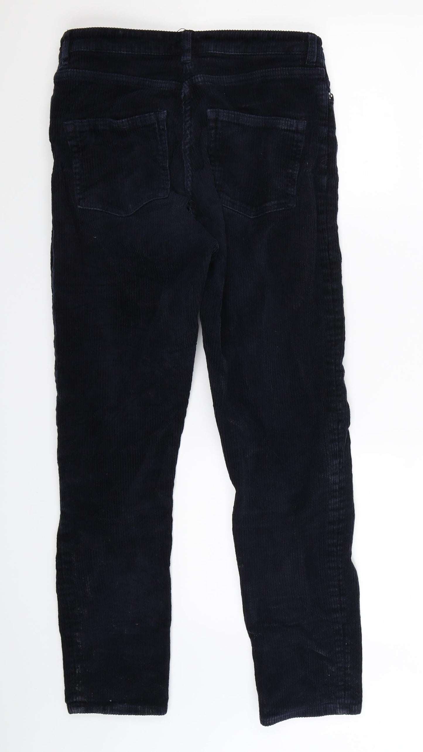 Monki Womens Blue  Corduroy Trousers  Size 10 L27 in