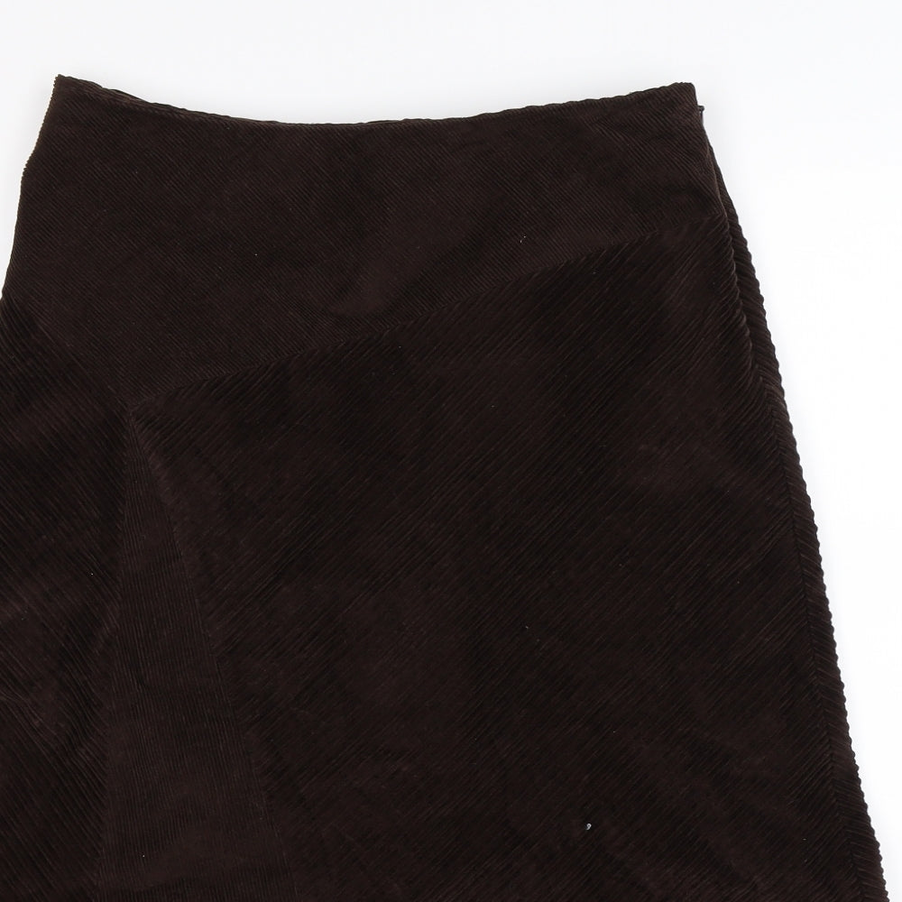 Per Una Womens Grey  Corduroy Maxi Skirt Size 12