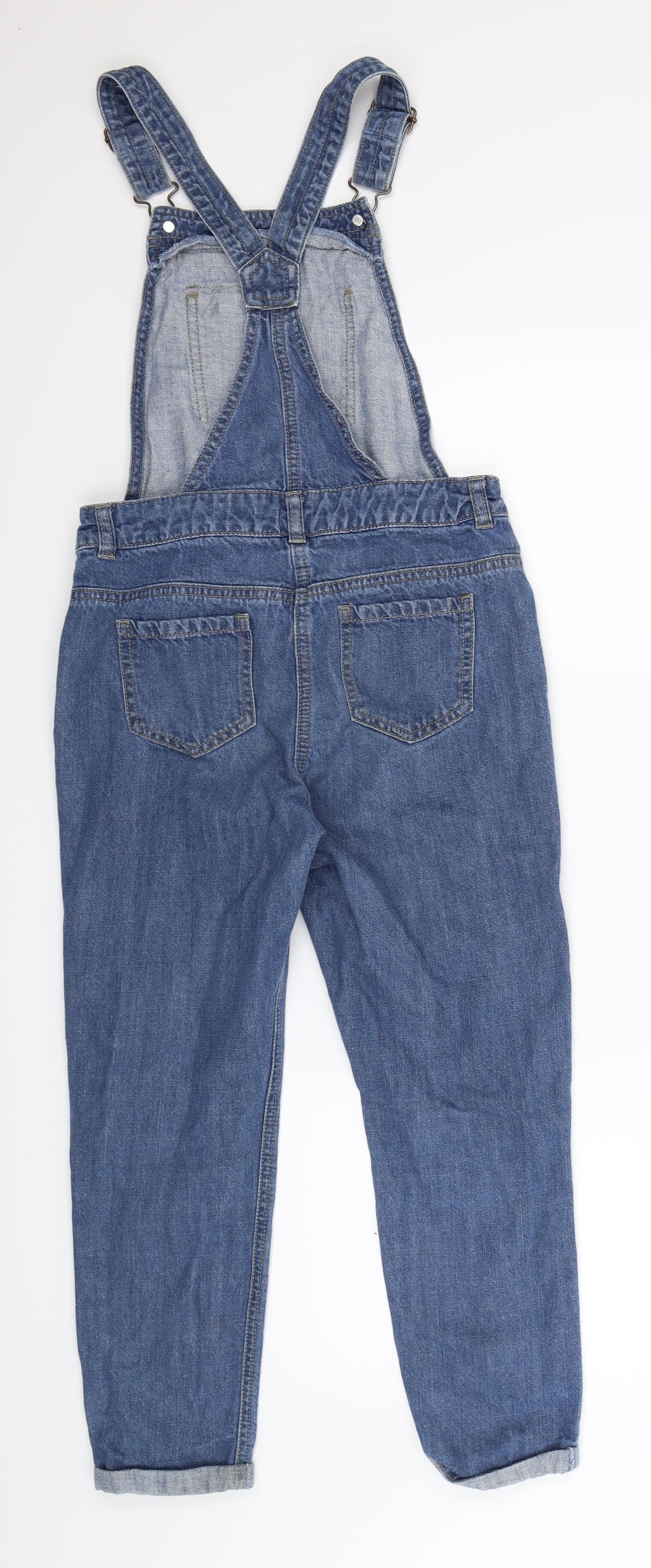 George Girls Blue  Denim Dungaree One-Piece Size 9-10 Years