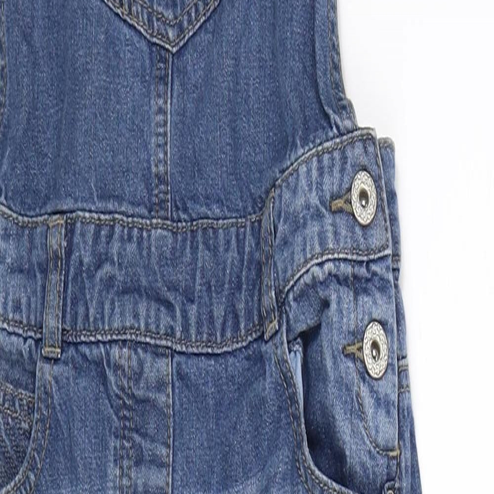 George Girls Blue  Denim Dungaree One-Piece Size 9-10 Years