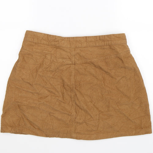 Denim Co Womens Brown  Corduroy A-Line Skirt Size 12
