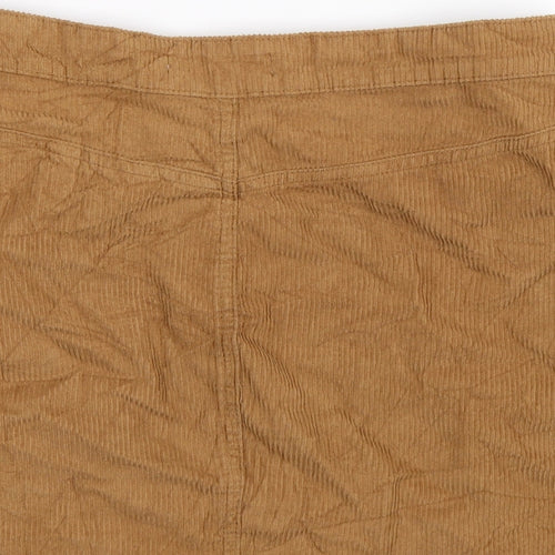 Denim Co Womens Brown  Corduroy A-Line Skirt Size 12