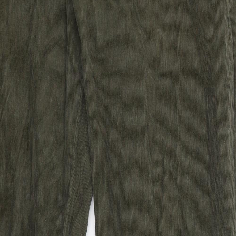 Massimo Dutti Mens Green  Corduroy Trousers  Size 34 L34 in