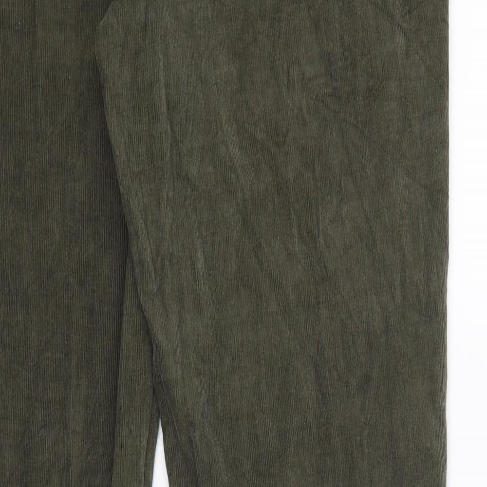 Massimo Dutti Mens Green  Corduroy Trousers  Size 34 L34 in