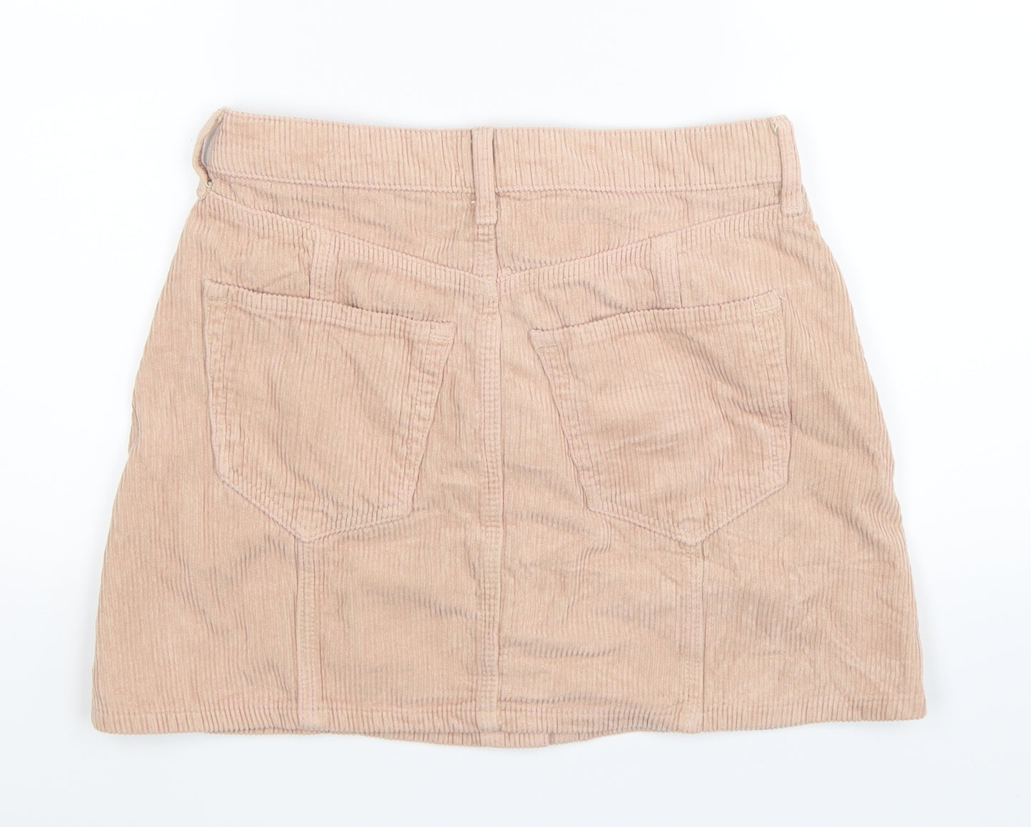 River Island Womens Beige  Corduroy A-Line Skirt Size 8