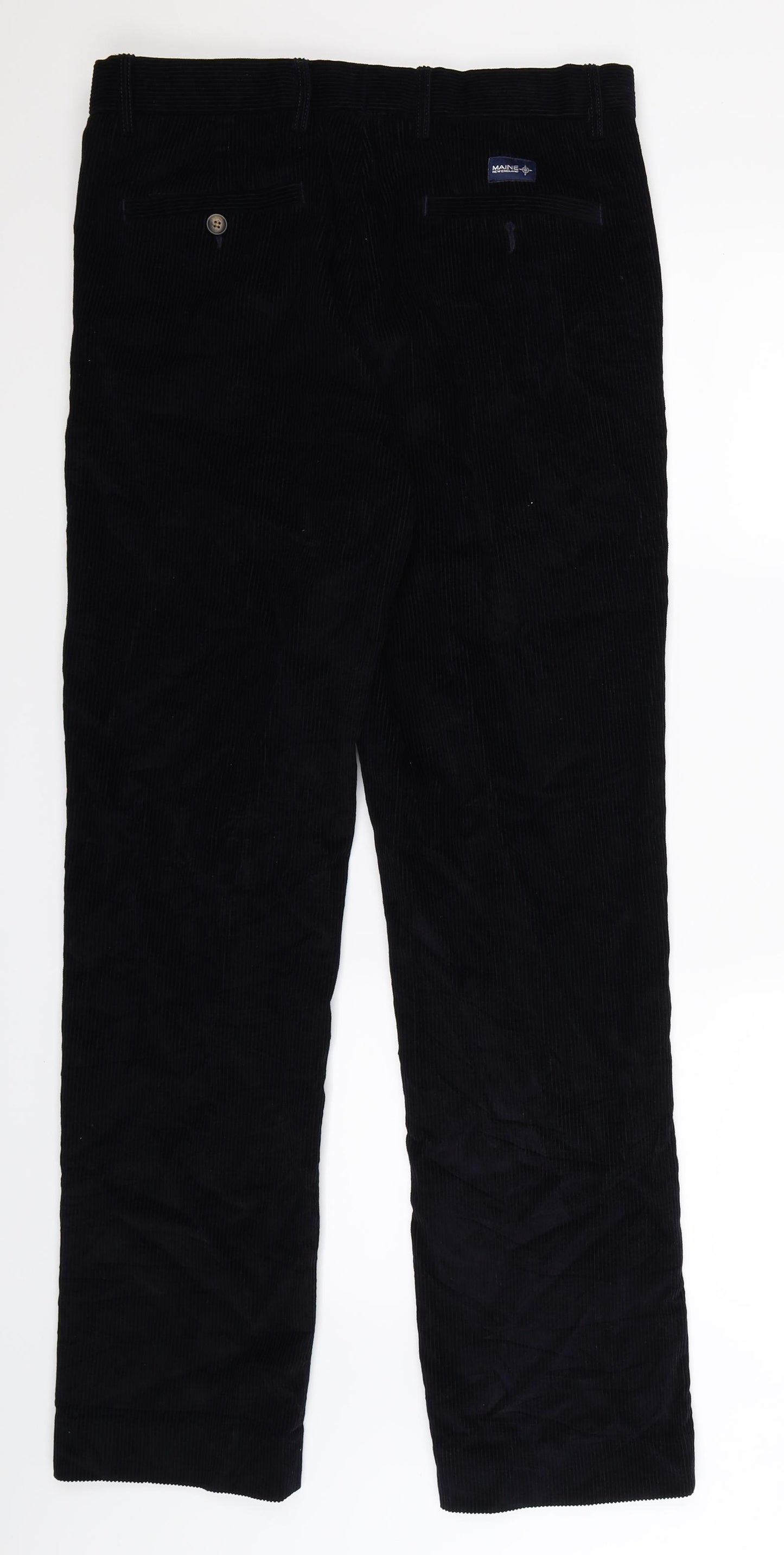 Maine Mens Blue  Corduroy Trousers  Size 32 L32 in