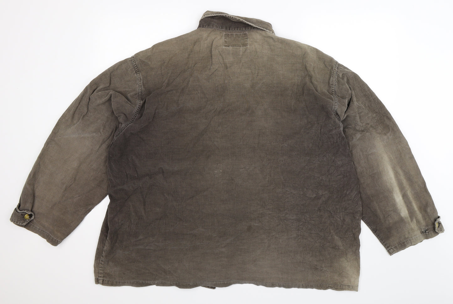 US Expedition Mens Grey  Corduroy  Button-Up Size XL