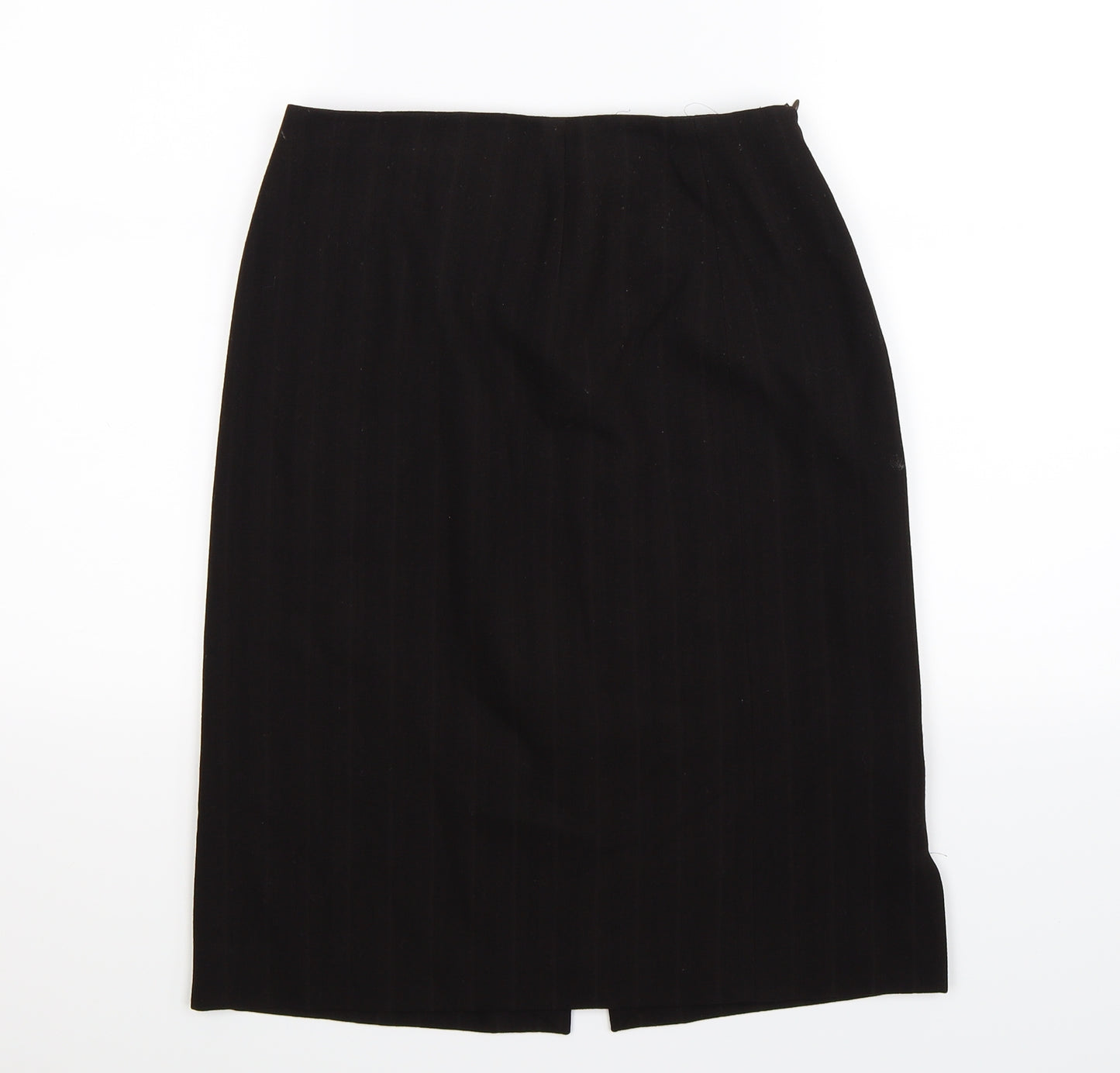 Joan Stephen Womens Black Striped Knit Straight & Pencil Skirt Size 6