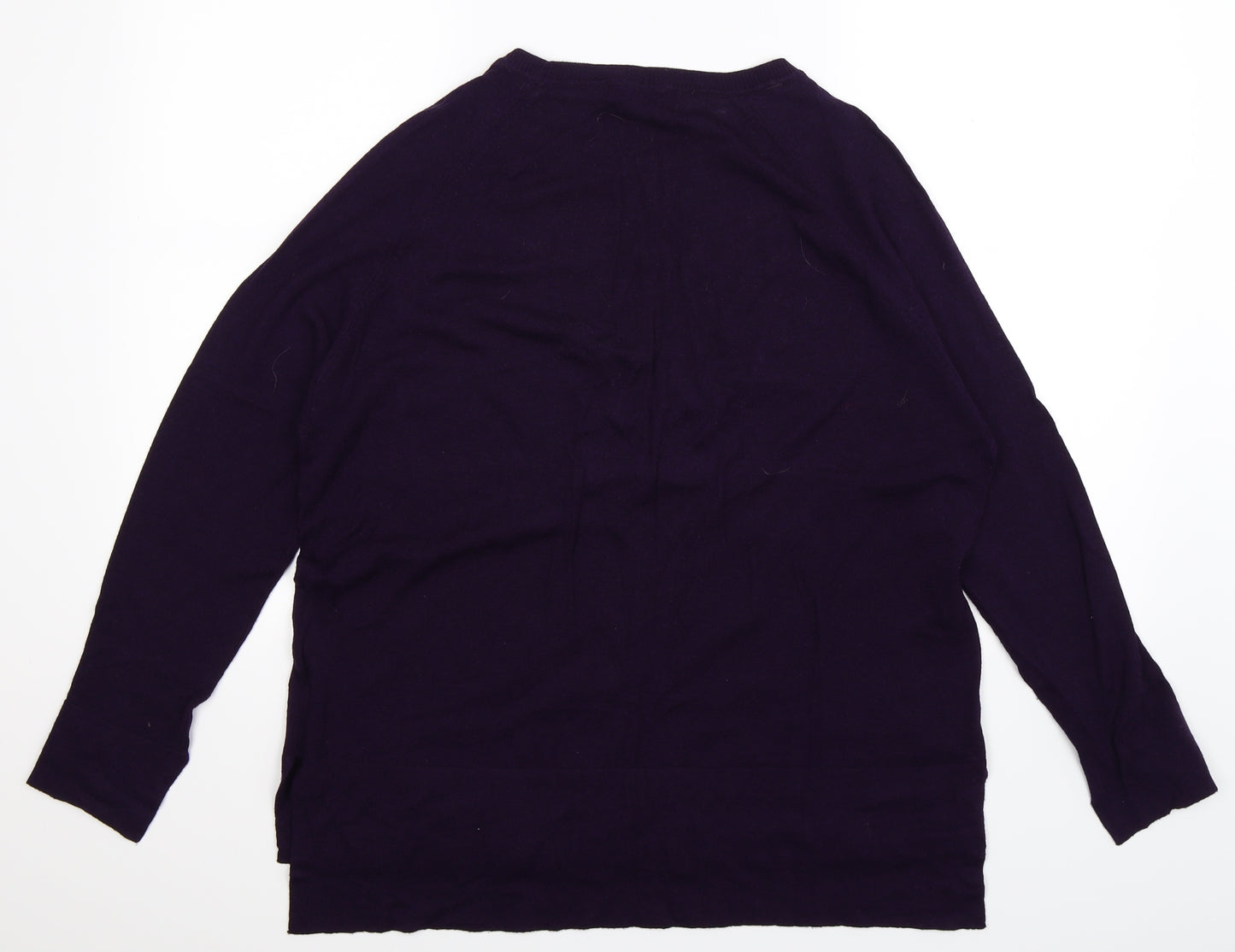 Marks and Spencer Womens Purple  Knit Pullover Jumper Size XL