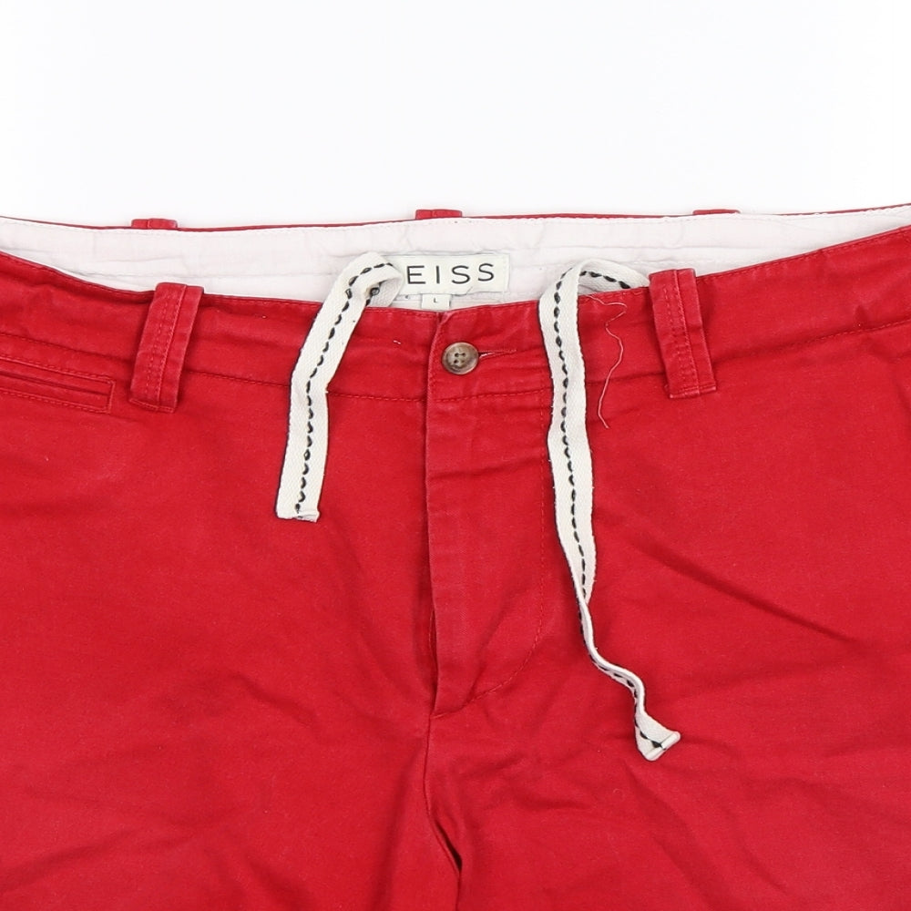 Reiss Mens Red   Chino Shorts Size L