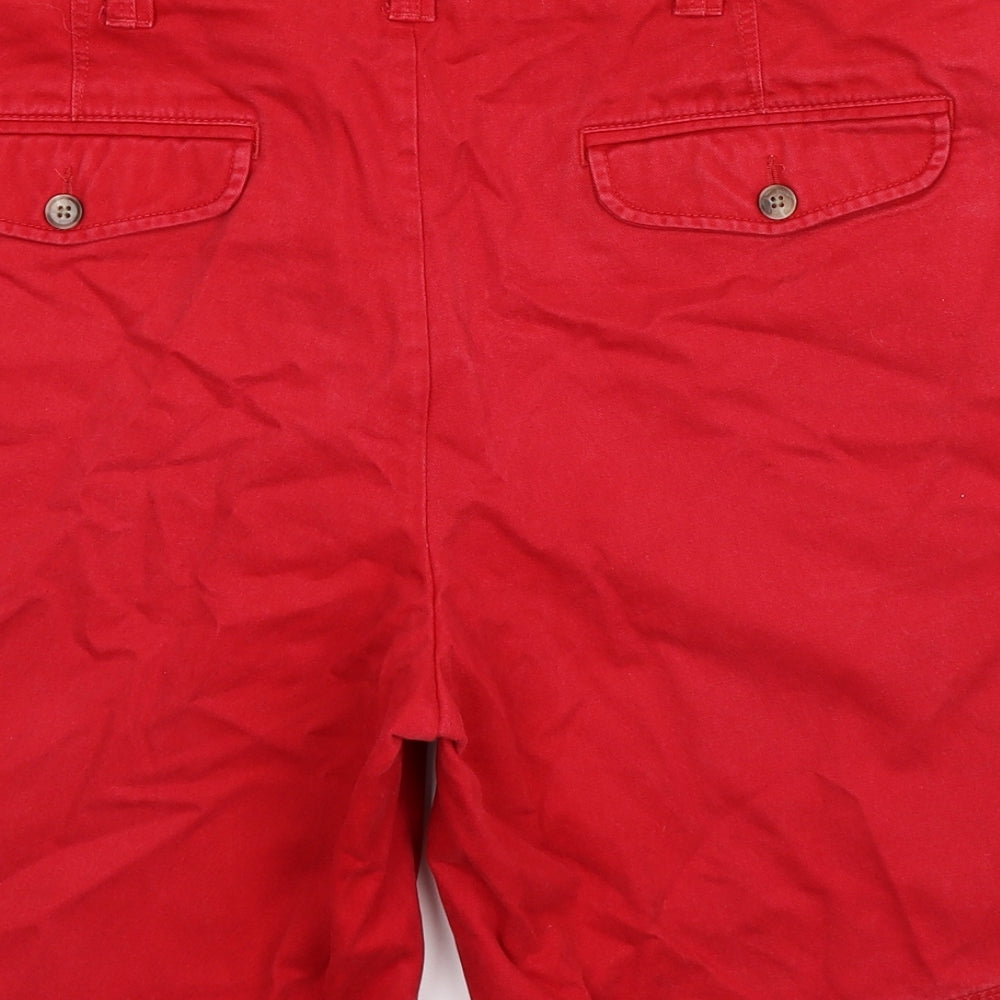 Reiss Mens Red   Chino Shorts Size L