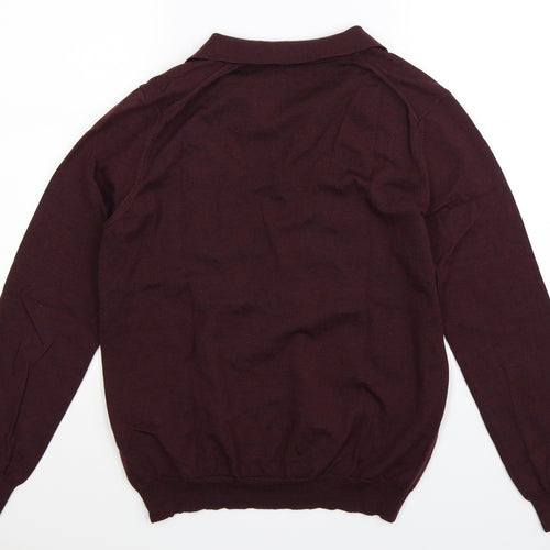 Woolovers Womens Brown  Knit Pullover Jumper Size L