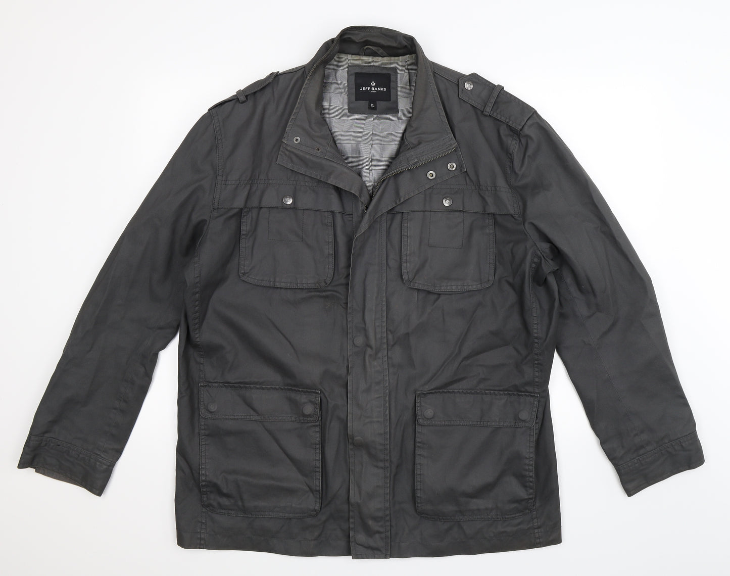 Jeff Banks Mens Grey   Jacket Coat Size XL