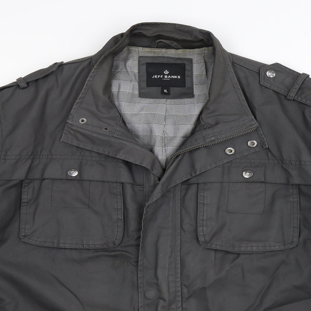 Jeff Banks Mens Grey   Jacket Coat Size XL