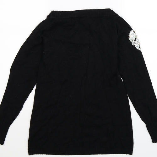 Cubus Womens Black  Knit Pullover Jumper Size M