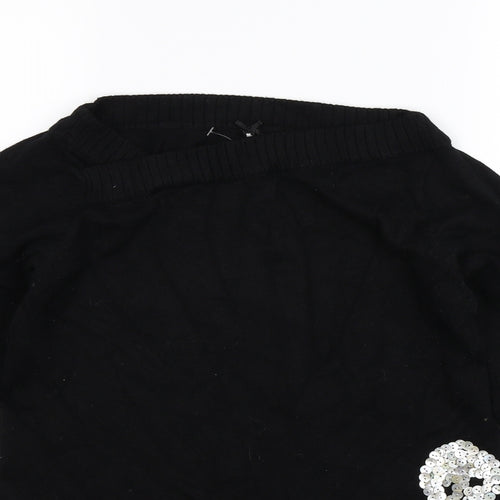 Cubus Womens Black  Knit Pullover Jumper Size M