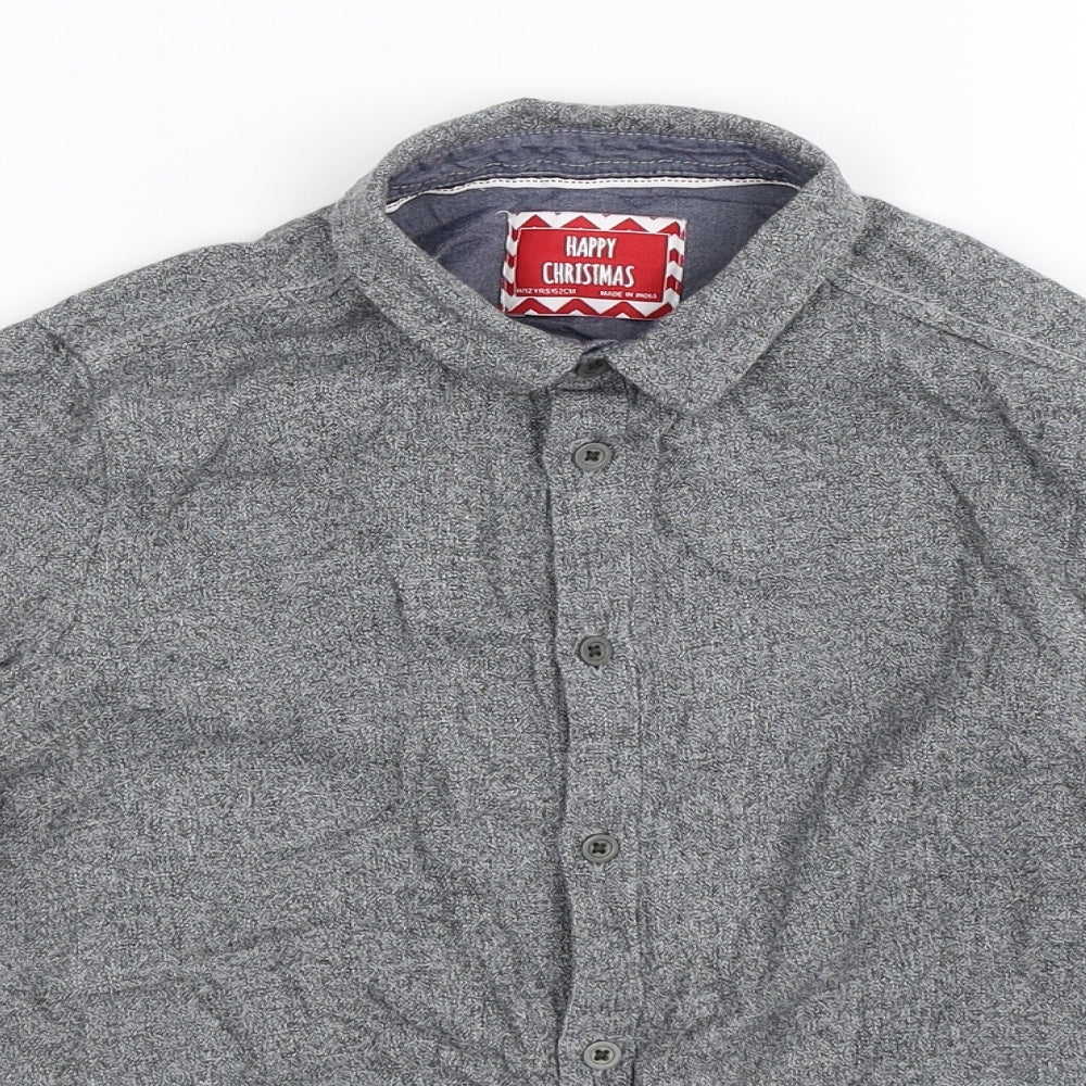 Primark Boys Grey   Basic Button-Up Size 12 Years