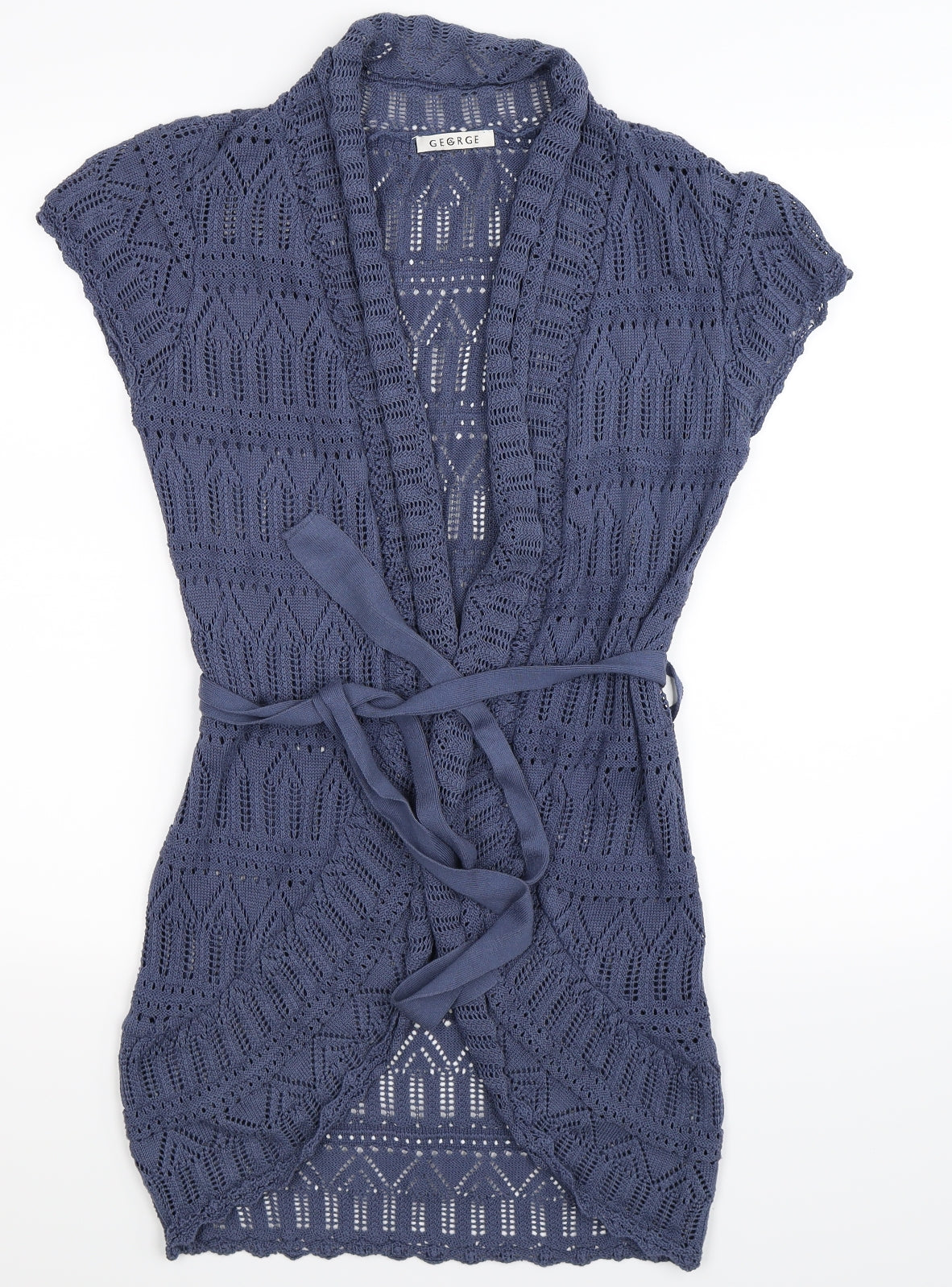 George Womens Blue  Knit Cardigan Jumper Size 12