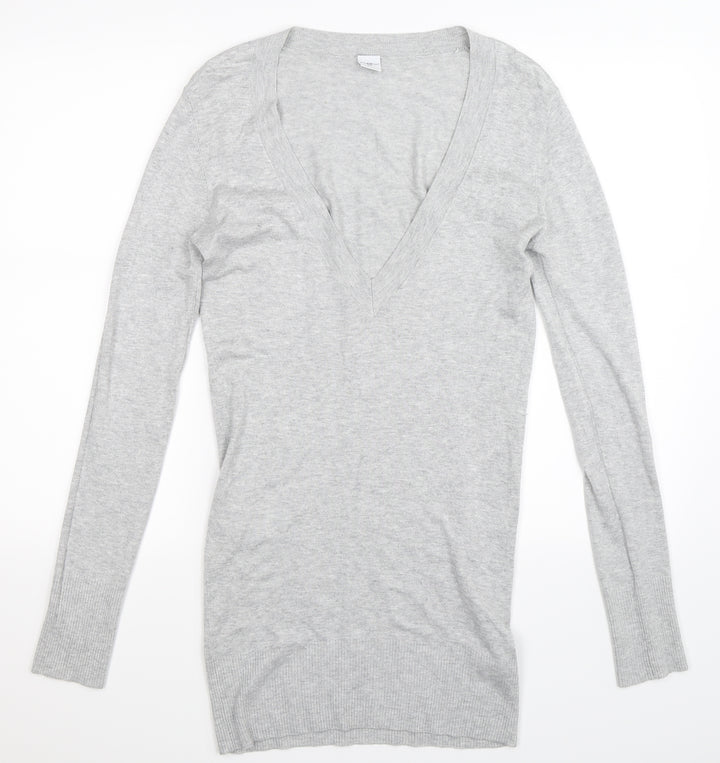 New Look Womens Grey Knit Pullover Jumper Size 12